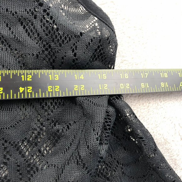 Ocean Pacific Womens Tank Top Small Sheer Black Lace Racerback Casual Cover Up - Picture 6 of 9